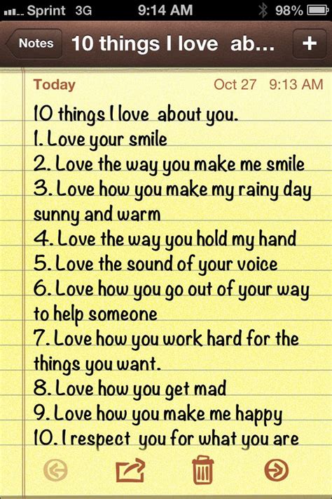 10 Things I Love About You Reasons I Love You Reasons