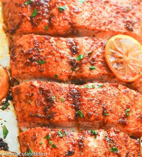 You will need to go longer if your fish is on the bigger side. Oven Baked Salmon - moist and flaky highly seasoned salmon ...