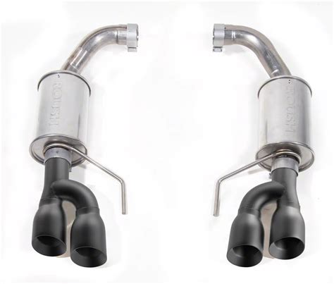 Roush Mustang Axle Back Exhaust With Black Tips Blk Mustang Gt W O Active Exhaust