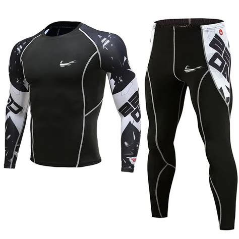 new rashgard compression tights running sets shirt fitness leggings sport tracksuit gym