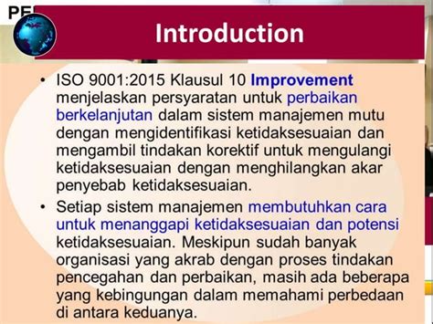 Klausul 10 Improvement Iso 90012015 Training Sistem Manajemen Mutu