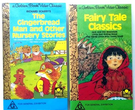 Little Golden Book Video Classics Vhs Tapes Gingerbread Man Fairy Tales 2x Lot 19 18 Picclick