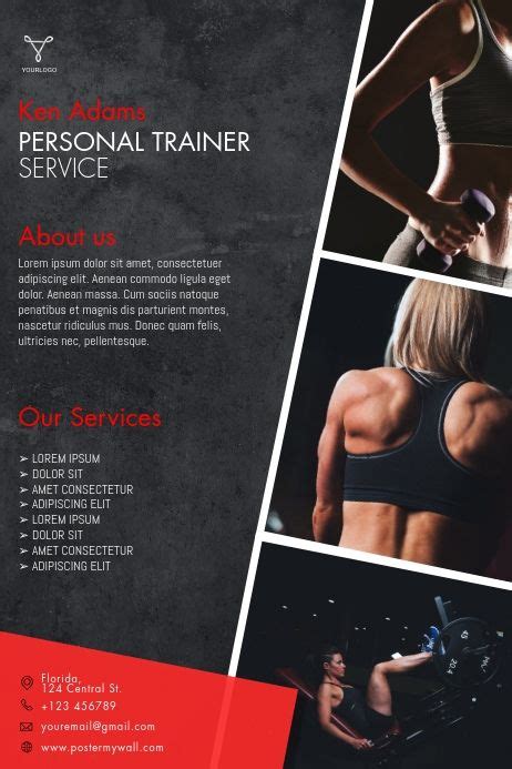 Personal Trainer Flyer Template Postermywall In 2020 Video Ads