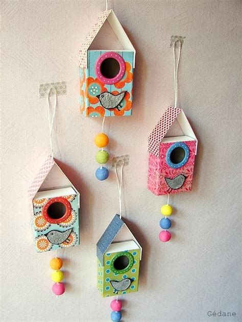 I did this with three your olds and it was super fun! bird house craft - Fun Crafts Kids