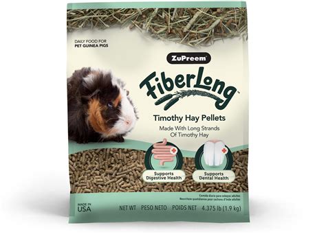 Zupreem Fiberlong Timothy Hay Pellets Guinea Pig Food 4375 Lb Bag