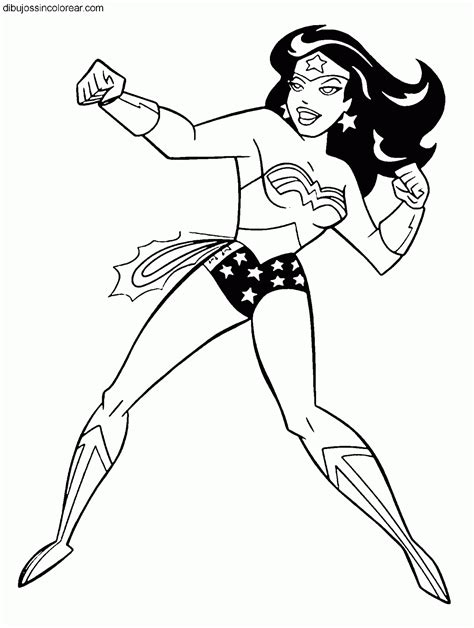 Dibujos De La Mujer Maravilla Wonderwoman Para Colorear