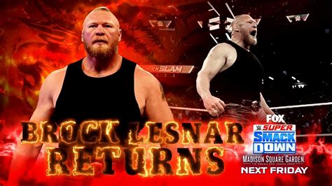 Wwe Smackdown Match Card Brock Lesnar To Return Next Friday Night