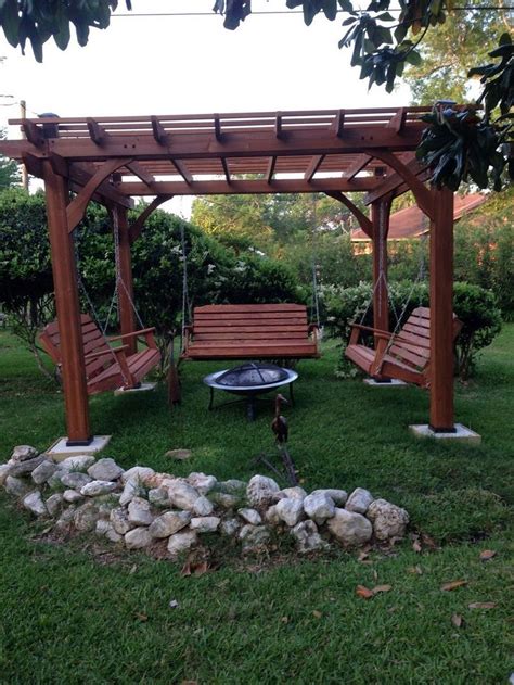 20 Exciting Porch Swings Fire Pit Design Ideas Outdoor Pergola Fire