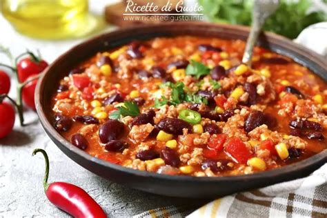 Chili Con Carne E Fagioli Alla Messicana Piccante Al Punto Giusto