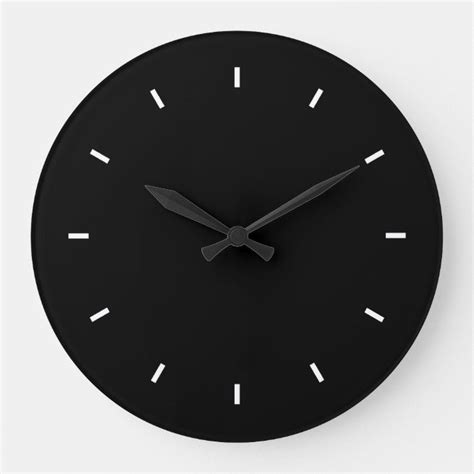 Large Black Wall Clock Round Gender Unisex Age Group Adult Big Clocks White Clocks