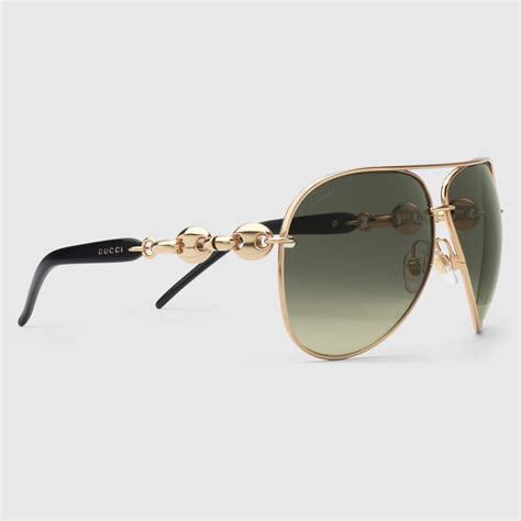 Gold Aviator Sunglasses Gucci Womens Aviator 308866i33315225