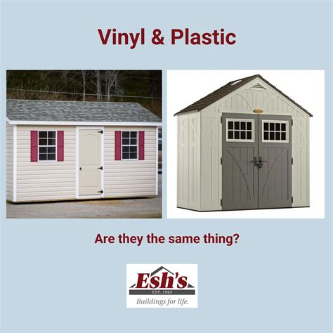 Vinyl Sided Storage Sheds Vs Plastic Sheds Eshs Utility Buildings
