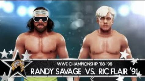 Wwe K Randy Savage Vs Ric Flair Wrestlemania Wwf Championship