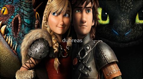 Hiccup Astrid Toothless And Stormfly By Dubreas Redbubble