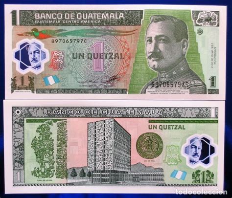 Guatemala Billete De 1 Quetzal Del 2012 Polimer Comprar Billetes