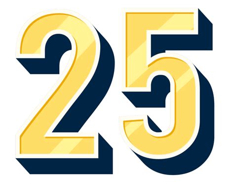 25 Number Png Stock Photo