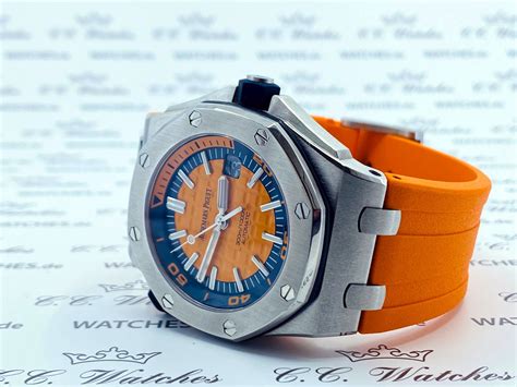 15710st.oo.a070ca.01 was introduced at sihh 2017 as part of a series of 5 watches with vibrant color schemes, inspired by the 2016 offshore diver chronographs with similar bold looks. Audemars Piguet - Royal Oak Offshore Diver Orange Dial ...