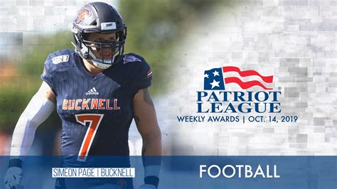 Patriot League Football Players Of The Week Announced 101419 Patriot League