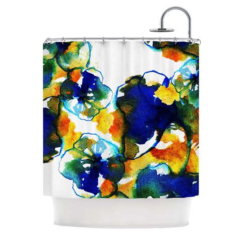 Flora By Sonal Nathwani Abstract Watercolor Shower Curtain Wayfair