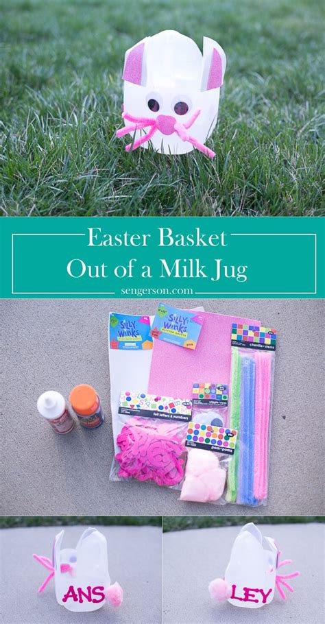 Super Easy And Cute Milk Jug Easter Basket