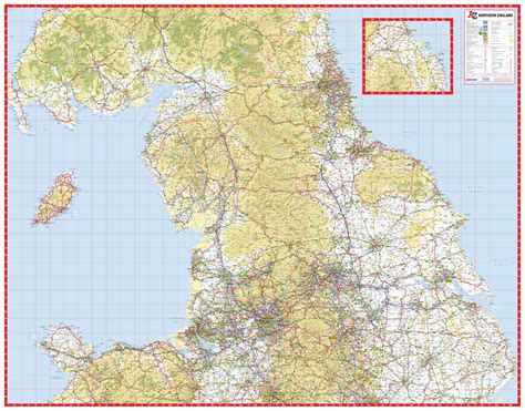 A Z Northern England Road Map