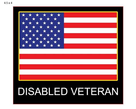 If you do not currently have disabled parking plates or an id card, we will send a temporary disabled parking id permit for use until the personalized plates arrive. Disabled Veteran Window Decal | Patriotic Attach to your car window