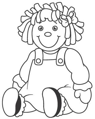 Imágenes De Una Muñeca Para Colorear Fáciles - Imágenes de Muñecas Bonitas