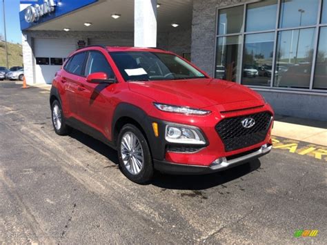 2021 Pulse Red Hyundai Kona Sel Awd 141513107 Photo 2