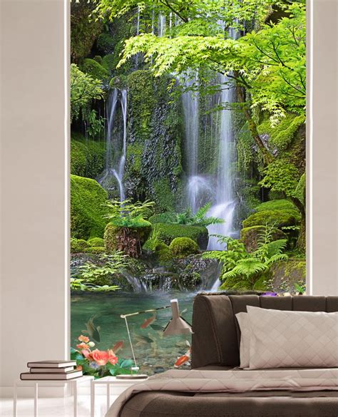 Custom 3d Wallpaper Living Room Modern 3d Photo Waterfalls