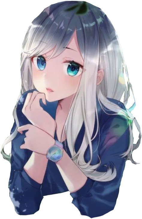 Anime Girl Sticker Anime Girl Aesthetic Transparent Hd Png Download