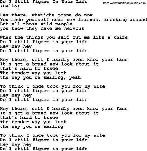 Do I Still Figure In Your Life By The Byrds Lyrics With Pdf