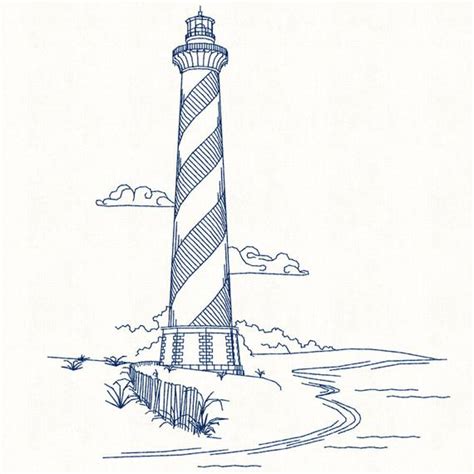 Maybe you would like to learn more about one of these? Bluework Embroidery Design Cape Hatteras Lighthouse digital