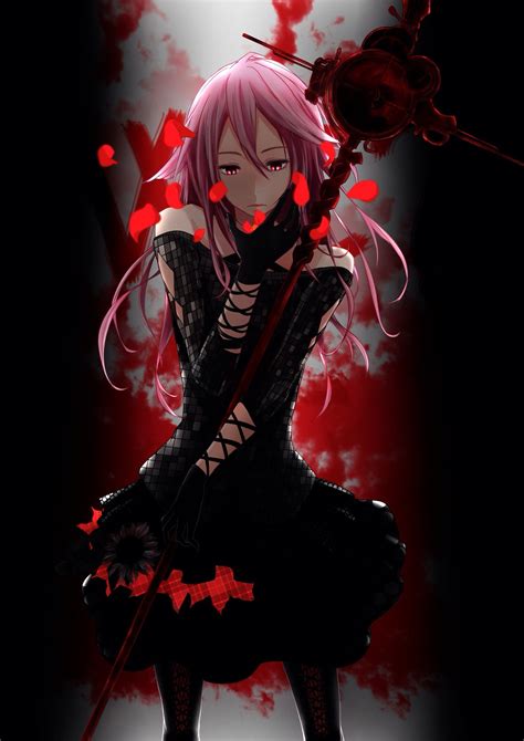 Wallpaper Illustration Anime Red Pink Hair Guilty Crown Yuzuriha