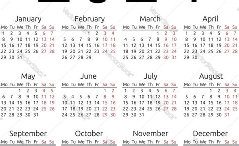 Simple 2024 Year Calendar Week Starts On Sunday Stock Vector Image Art