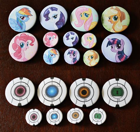 Mlpfim And Portal Core Pins By Captainmoony On Deviantart