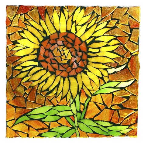 8x8 Sunflower Mosaic Kit Etsy