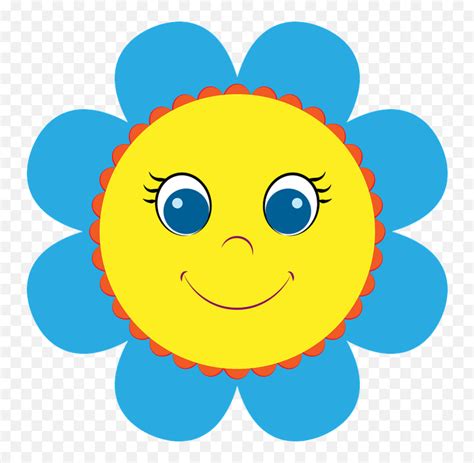 Flower Face Clipart Clipart Cartoon Flower With Face Emojiflower
