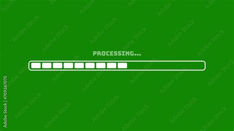 Vidéo Stock Loading Bar Animation Isolated On A Green Background A