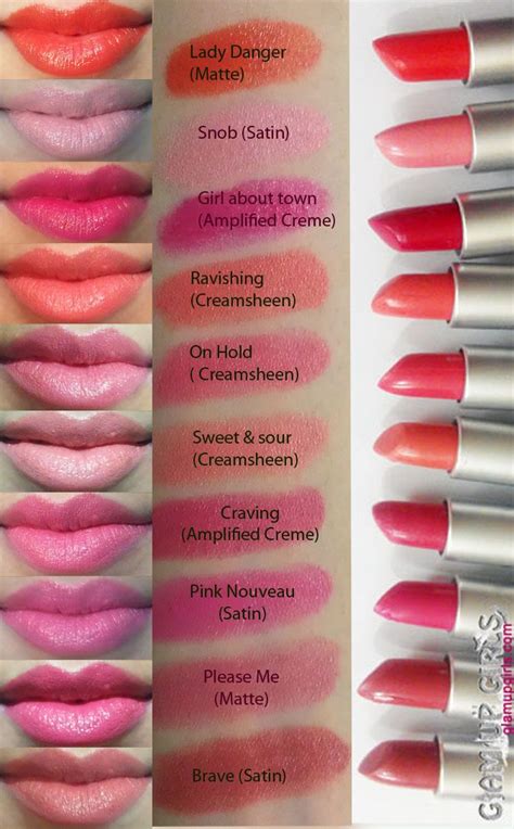 Mac Lipstick Collection Swatches Mac Lipstick Mac Lipstick Shades