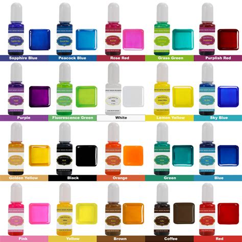 Buy Epoxy Resin Pigment 20 Colors Epoxy Resin Dye Liquid For Epoxy