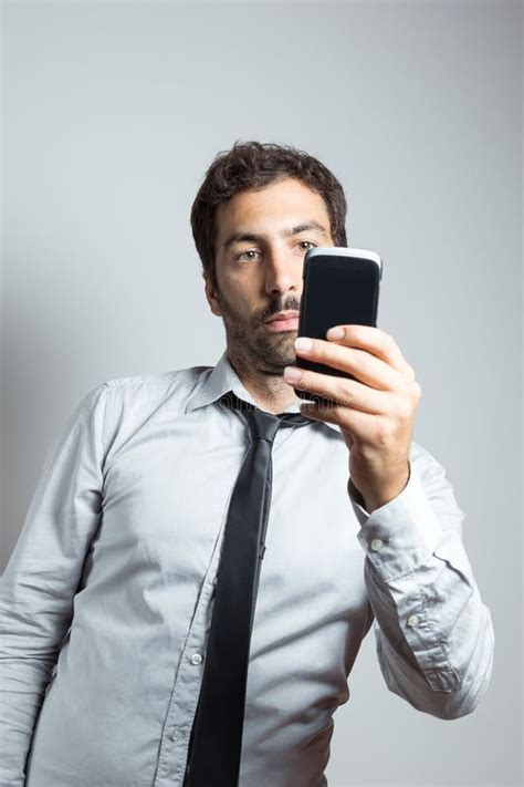 Man Take A Selfie Stock Image Image Of Interior Digital 39901481