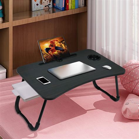 Zapuno Foldable Laptop Bed Table Multi Function Lap Bed Tray Table With