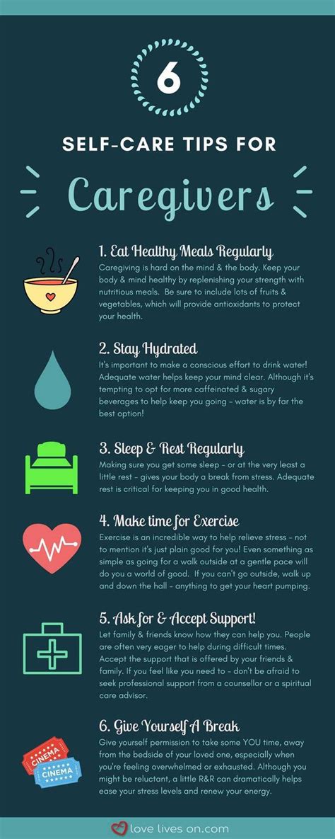 Infographic 6 Self Care Tips For Caregivers With Images Caregiver