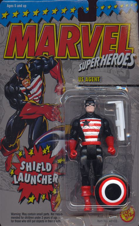 John walker was introduced as an adversary to captain america, and marvel's most wanted. US Agent Figure Shield Launcher Marvel Super Heroes