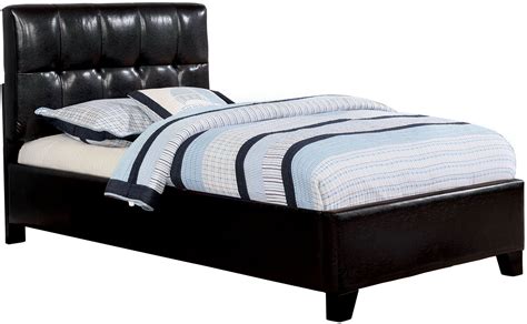Cressida Black Twin Upholstered Platform Bed From Furniture Of America