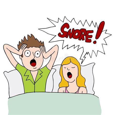 snoring wife stock vector illustration of disorder white 43877813