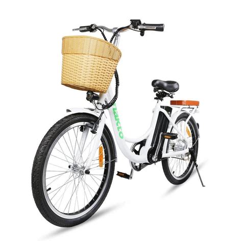 Nakto 22in Elegance Cruiser Electric Bike With Basket And Lcd Screen