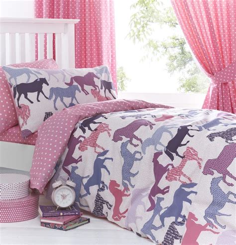 A wide number of merchandise is readily available hither, many times anything you interested by.thehorse bedroom beddingfrom. little girl horse bedding sets | Horse bedding, Duvet ...