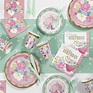 Floral Tea Party Birthday Party Supplies Kit for 8 Guests - Walmart.com ...