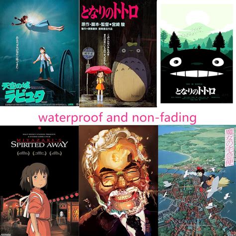 Miyazaki Hayao Collection Posters Custom Canvas Poster Art Home Decoration In Wall Stickers From